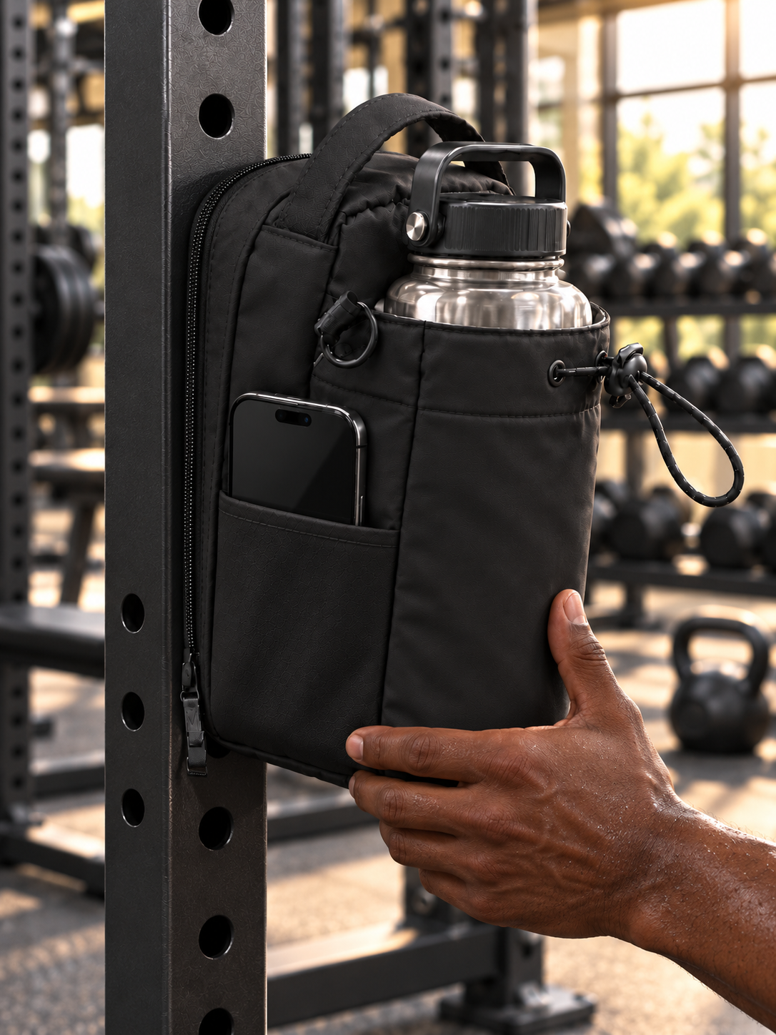 Close-up — magnetic back on a rack upright
